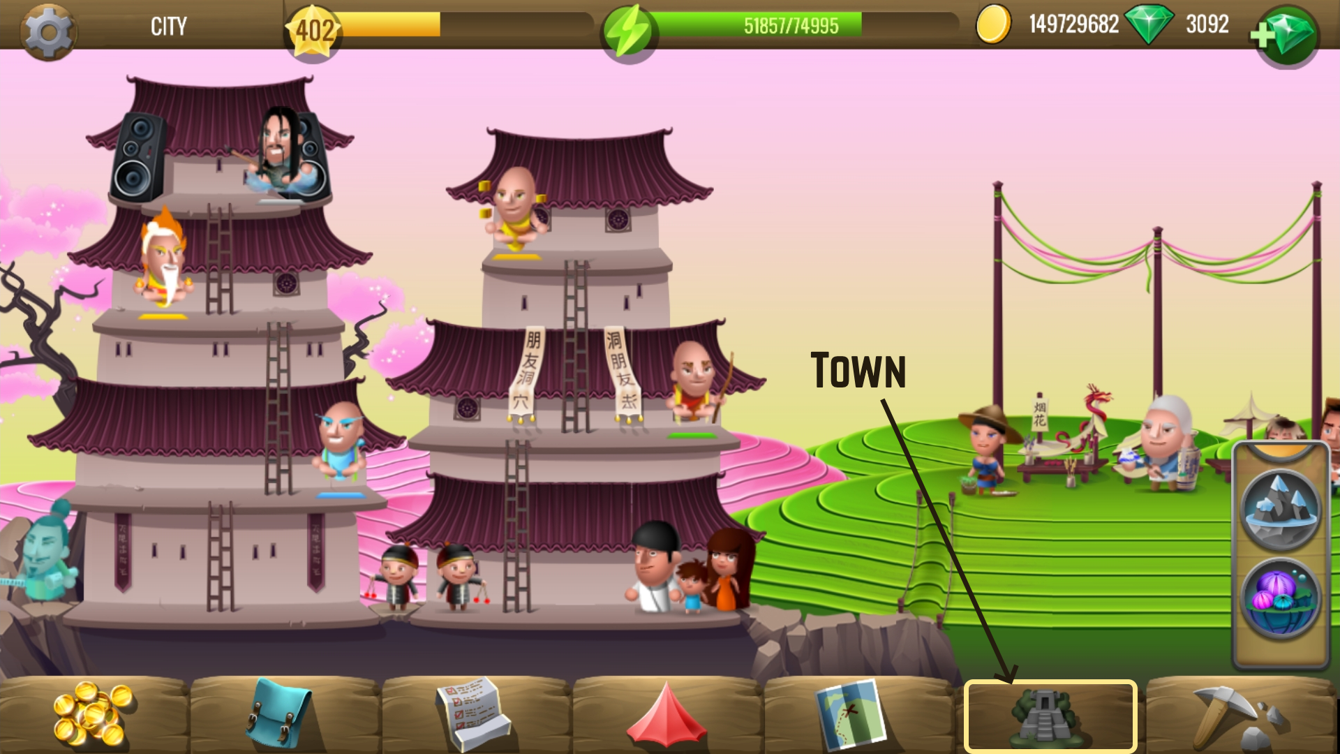 Digjong Town Mobile Version