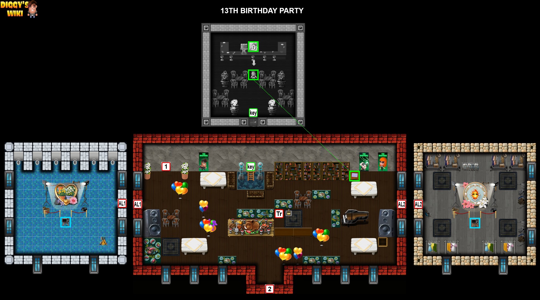 13th Birthday Party Map 1