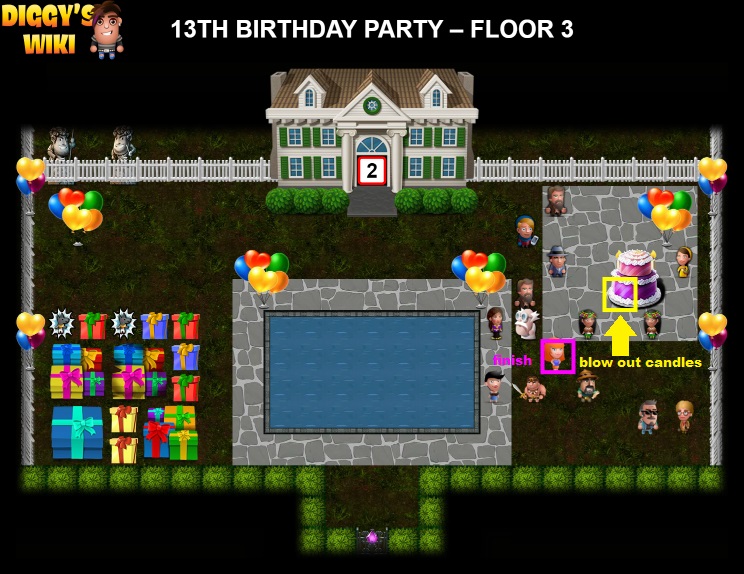 13th Birthday Party Map 2