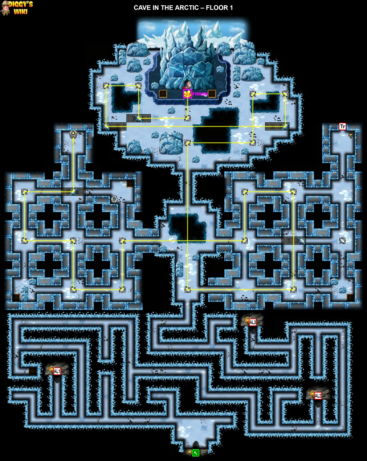 Cave In The Arctic Map 0