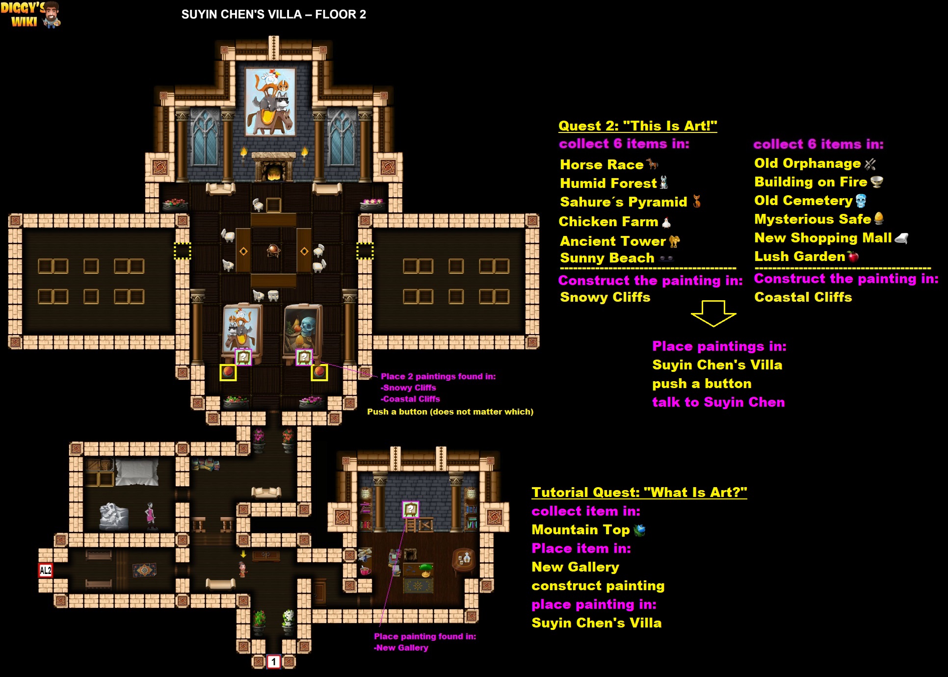 Suyin Chen's Villa Map 1