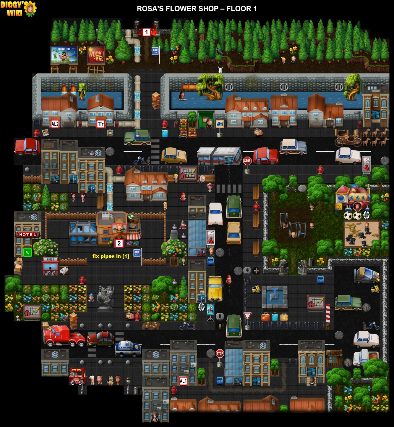 Rosa's Flower Shop Map 0