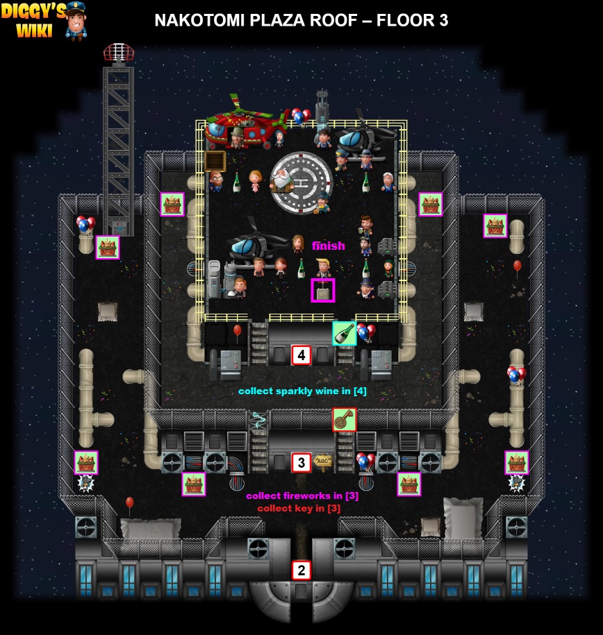 Nakotomi Plaza Roof Map 2