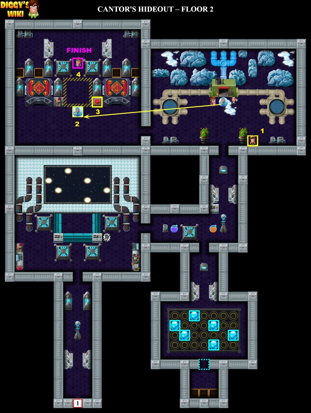 Cantor's Hideout Map 1