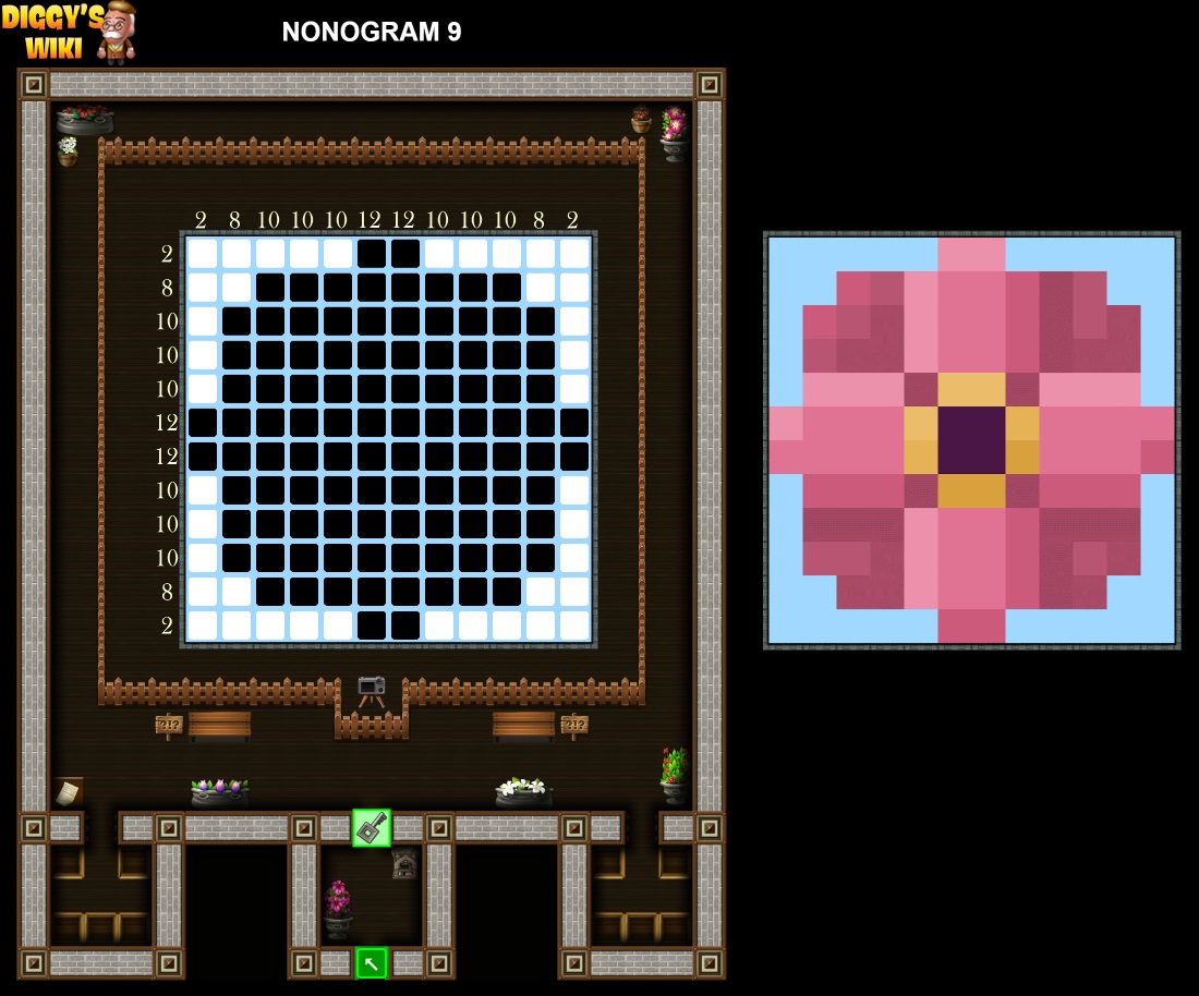 Nonogram 1 to 9 Map 8