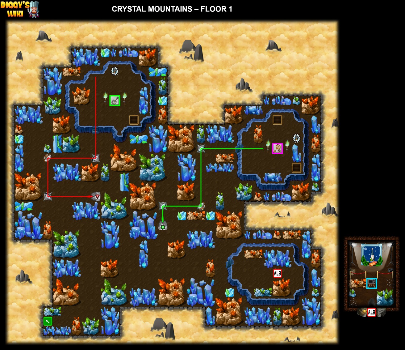 Crystal Mountains Map 0