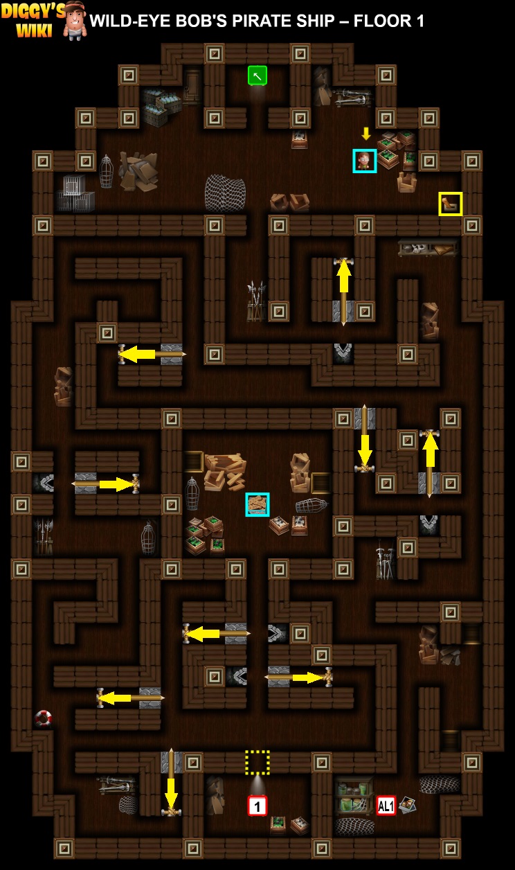 Wild-Eye Bob's Pirate Ship Map 0