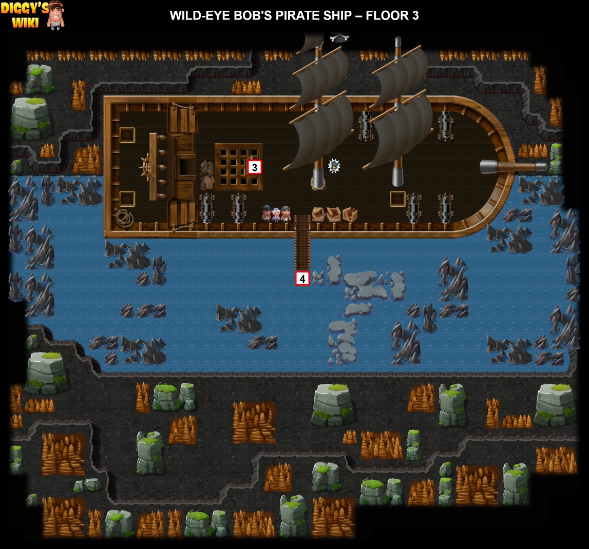 Wild-Eye Bob's Pirate Ship Map 2
